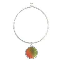 Shades of Orange and Green Bangle Bracelet Charm