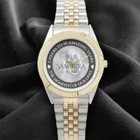 Elegant 10th Tin Wedding Anniversary Celebration Watch