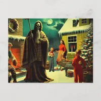 Horror Spooky Christmas Winter Postcard