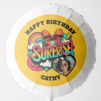 Personalized Pop Art Retro Birthday Photo Balloon