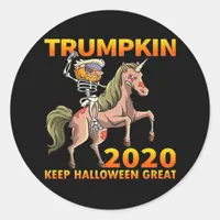 Trumpkin Keep Halloween Great Pumpkin   Classic Round Sticker