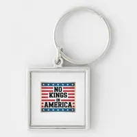 No Kings In America USA Vintage Graphic Keychain
