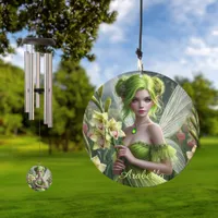 Beautiful August Fairy in Gladioli Wind Chime