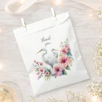 Tropical Egret Coastal Bird  Favor Bag