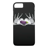 Eggplant Classic - Skeleton Hands Heart iPhone 8/7 Case