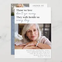 Those We Love Don't Go Away Photo Order of Service Invitation