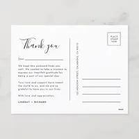 Modern Minimalist Clean Simple Typography Wedding Postcard