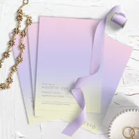 Mood Gradient Wedding Pastel Dawn ID741 RSVP Card