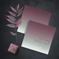 Mood Gradient Wedding Burgundy Mist ID741 Invitation