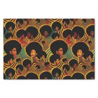 Elegant African Ethnic Pattern in Vibrant Hues Tissue Paper