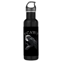 Crow F-Caw-F Funny Bird Moon Retro Classic Stainless Steel Water Bottle