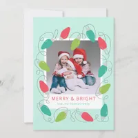 Colorful Christmas Lights Photo Card