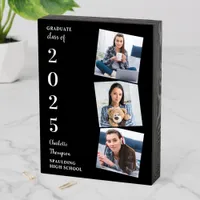 Graduate Keepsake Gift 3 Photo Graduation Wooden Box Sign