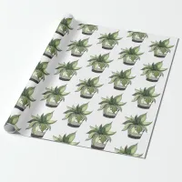 Potted Succulent Houseplant Wrapping Paper