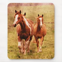 Horses Trotting Mouse Pad