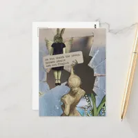 Broken People Are Not Fragile Vintage Collage Postcard