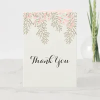 ivory blush gold floral bridal shower Thank You