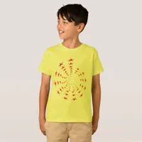 T-shirt - Spirals of Red Stars