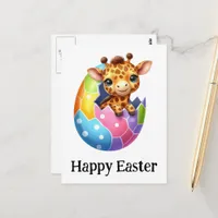 Adorable Funny Cute Easter Baby Giraffe Postcard