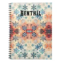 Vintage Snowflakes Pattern - Notebook