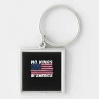 No Kings In America USA Flag Freedom Classic Keychain