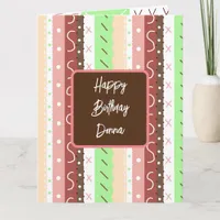 Personalized Boho Birthday Whimsical  Card