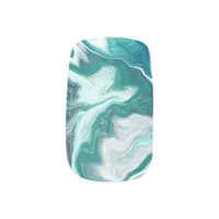 Ocean Art | Blue Fluid Art Minx Nail Art