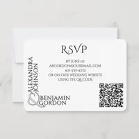 Modern Contemporary Typograpy Urban Chic RSVP Card