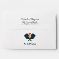 Perfect Match Preppy Pickleball Bridal Shower Envelope