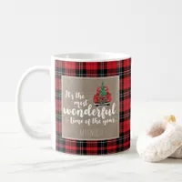 It's the Most Wonderful Time of the Year Plaid  Coffee Mug