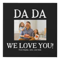 Dada Fathers Day Personalized Custom Faux Canvas Print