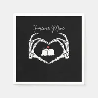 Mine, Valentines Day Classic - Skeleton Hands Hear Napkins