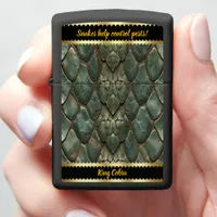 Vibrant, intricate snakeskin patterns zippo lighter