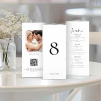 All in 1 Photo Wedding Menu Table No White Trifold