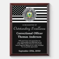 Correctional Officer Jail Prison Department Logo Award Plaque