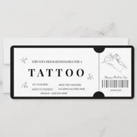 Bold Minimalist Tattoo Voucher  invite