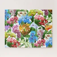 Tropical Floral Orchids Jigsaw Puzzle