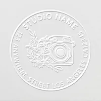 Camera Florals Photography Studio Name Address  Embosser