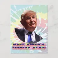Make America Groovy Again Tie-Dye Postcard