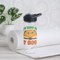 Taco Bout My Book Funny Author Promotion Art Water Bottle