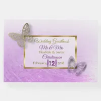 Lavender and Gold Butterfly Wedding Book