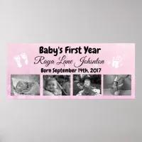 Baby's First Year Personalized Poster