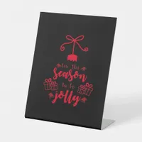 Christmas Calligraphy - Tis The Season Pedestal Sign