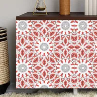 Red Gray and White Ethnic Oriental Boho Pattern Tissue Paper