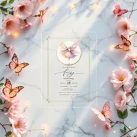 Fairy First 1st Birthday Party Acrylic Invitations