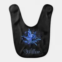 Personalized Lunar Moth Baby Bib