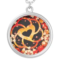 Entwined Love flowers Vibrant  Necklace