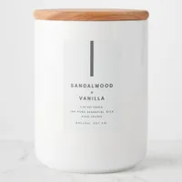 Modern Simple Clean White Minimalist Candle Label
