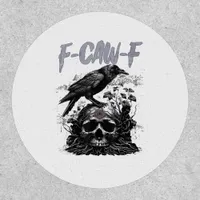 Funny F-Caw-F Crow Funny Halloween Retro Classic Patch