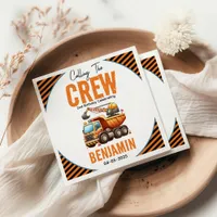 Construction Crew Dump Truck Boy 2nd Birthday Napkins